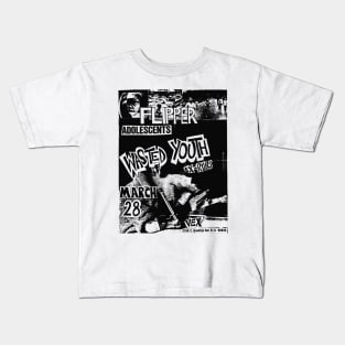 Flipper / Adolescents / Wasted Youth Punk Flyer Kids T-Shirt